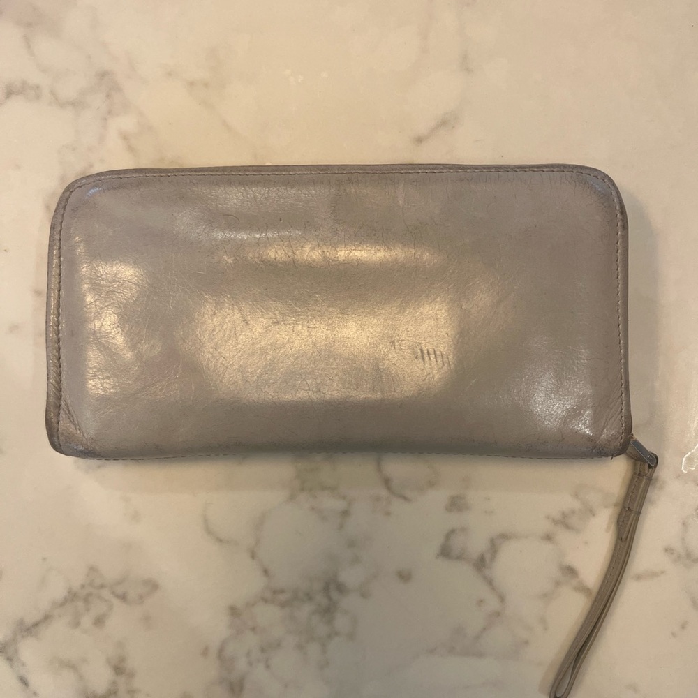 HOBO grey leather wallet